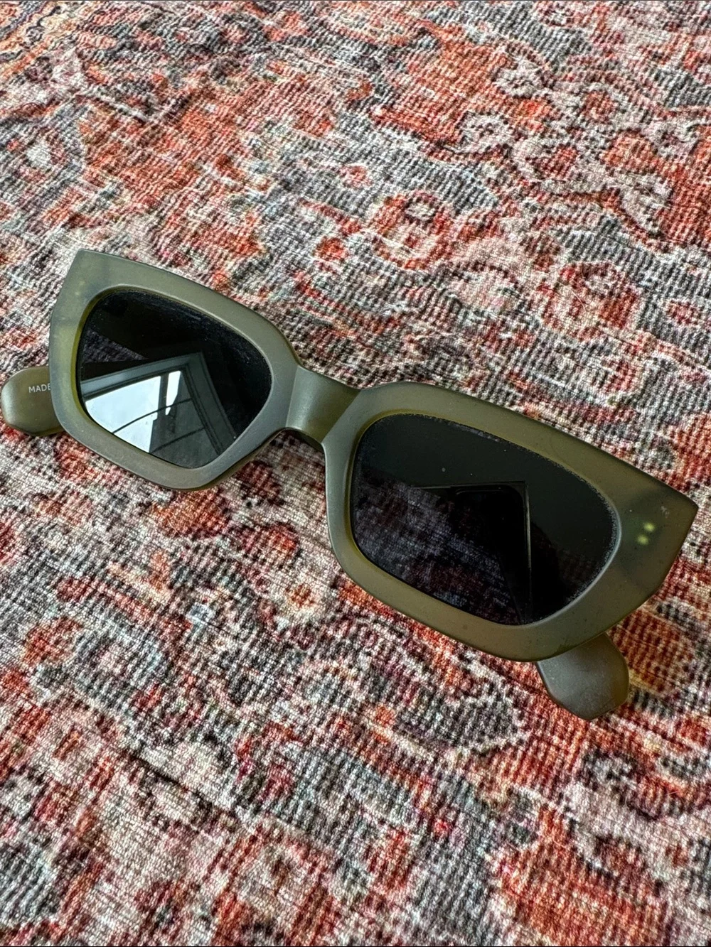 Olive Green Translucent Sunglasses